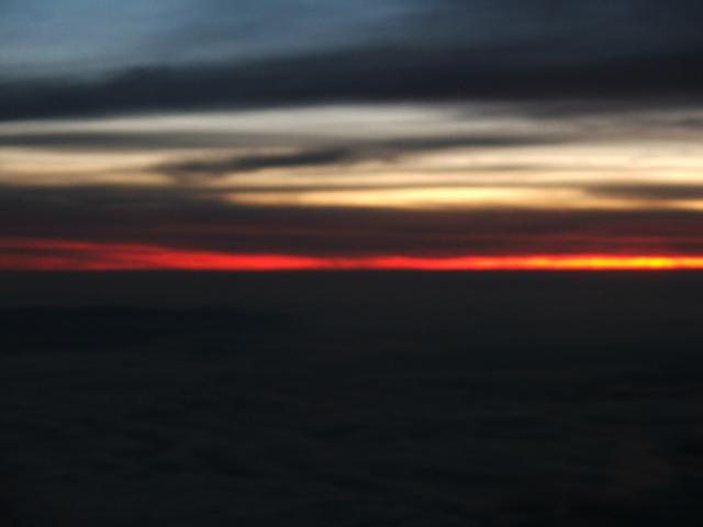 image Atardecer desde avión
