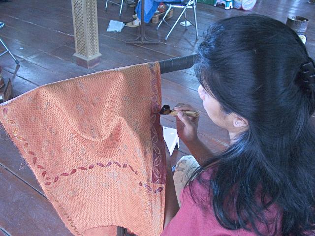 image Aplicación de cera (batik), Jakarta, Java, Indonesia