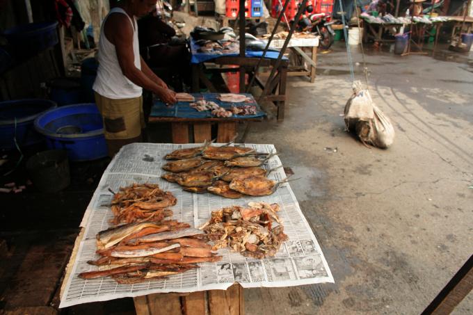 image Puesto de pescado seco, Sunda Kelapa, Indonesia