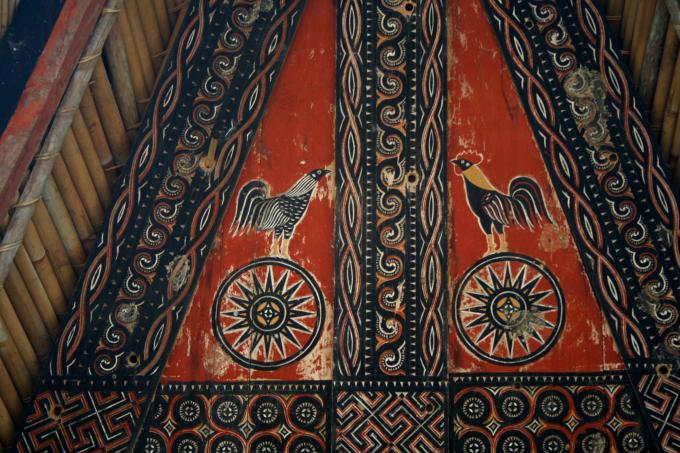 image Decoración de una casa, Sulawesi, Indonesia