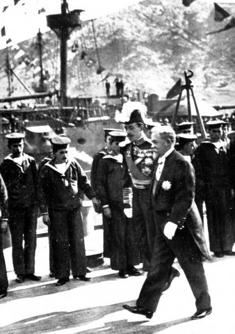 image Alfonso XIII y Poincaré en Cartagena en 1913