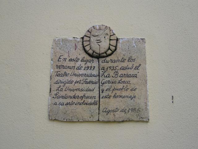 image Placa de homenaje a Federico García Lorca, Santander