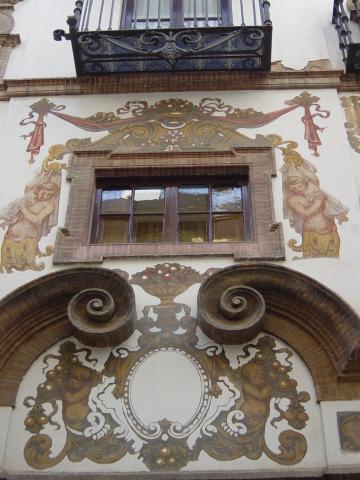 image Pinturas de la fachada del Edificio Rivas-Meguerry, Sevilla