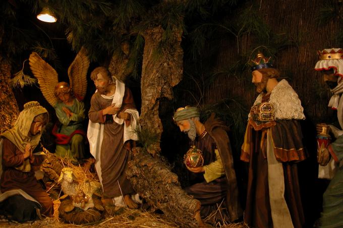 image Belén con la adoración de los Reyes Magos
