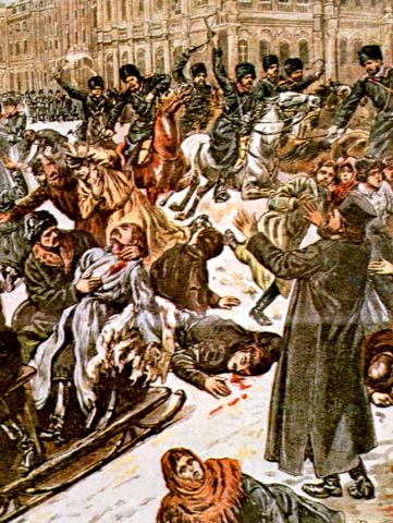 image Carga de cosacos en Moscú durante la Revolución Rusa