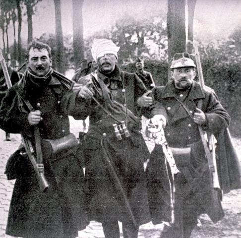 image Soldados franceses heridos durante la I Guerra Mundial