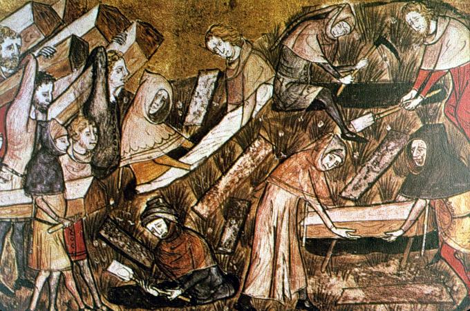 image Víctimas de la peste de 1348, de Gilles de Muisit