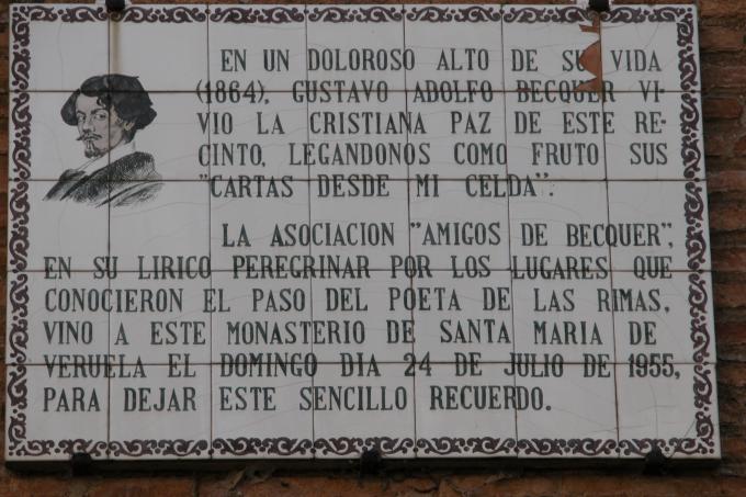 image Recuerdo a Bécquer, Monasterio de Santa María de Veruela, Zaragoza