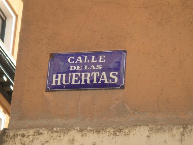 image Placa de Calle Huertas, Madrid