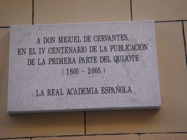image Placa conmemorativa a Don Miguel de Cervantes