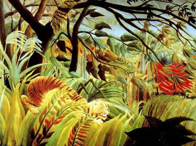 image Tigre sorprendido en la tormenta, de Henri Rousseau