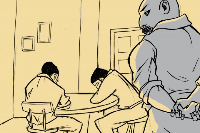 ilustracion El diario de Ana Frank: Son judíos encadenados