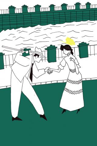 ilustracion Noches blancas: Presentándose a la chica