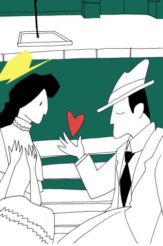 ilustracion Noches blancas: Deja salir sus sentimientos