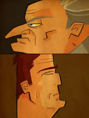 ilustracion El sueño eterno: Tensa conversación entre Marlowe y Wilde