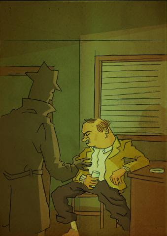 ilustracion El sueño eterno: Harry Jones después de su trago mortal