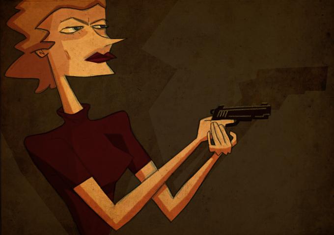 ilustracion El sueño eterno: Carmen aprende a disparar