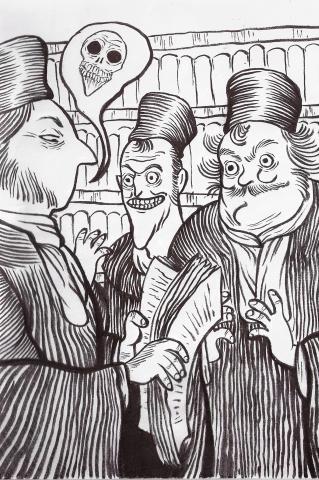 ilustracion La muerte de Iván Ilich: El periódico anuncia la muerte de Iván