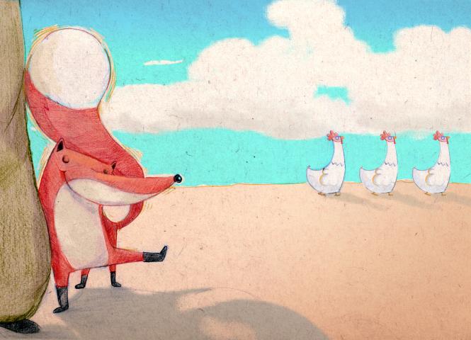 ilustracion El principito: El zorro amaestrado