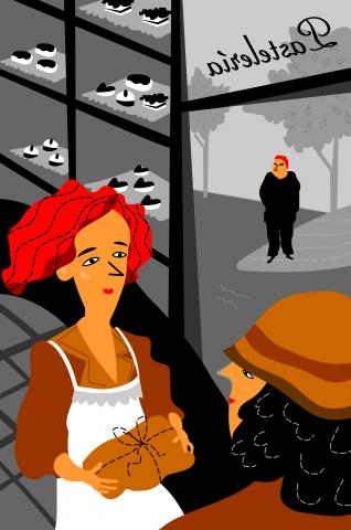 ilustracion La plaza del Diamante: Natalia se siente controlada