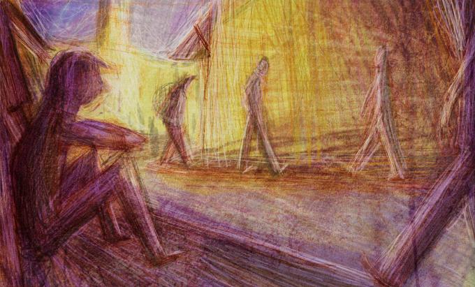 ilustracion La busca: Vida inhóspita