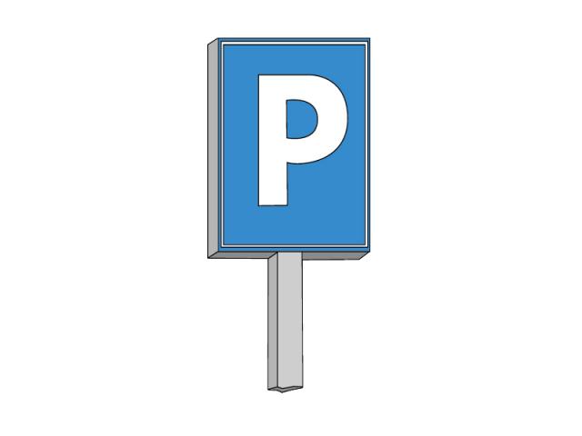 ilustracion Señal de tráfico indicando estacionamiento