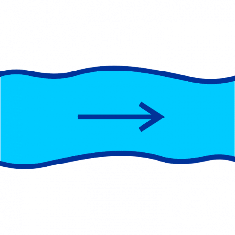 ilustracion Dirección del caudal