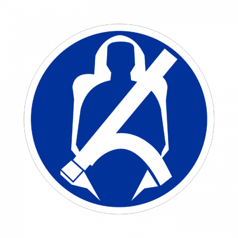 ilustracion Uso obligatorio de cinturón de seguridad