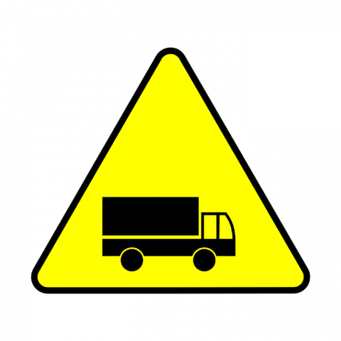 ilustracion Peligro: Camiones