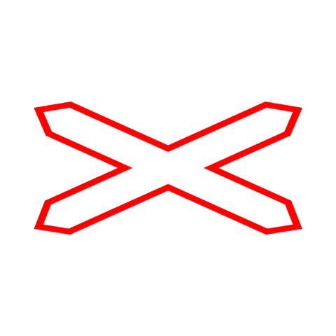 ilustracion Peligro: Situación de un paso a nivel sin barreras