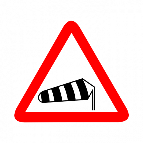 ilustracion Peligro: Viento transversal