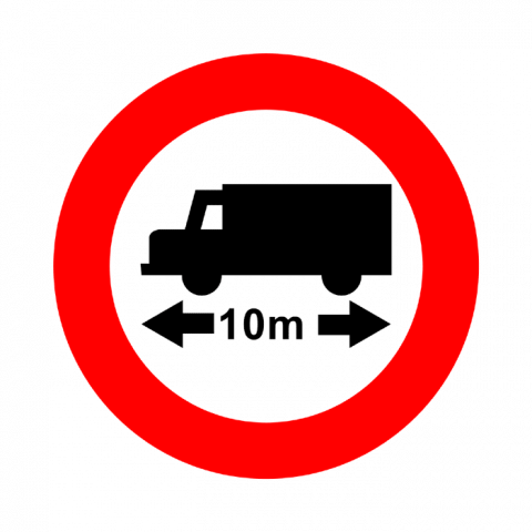 ilustracion Prohibición de paso: Limitación de longitud