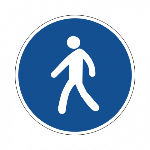 ilustracion Camino reservado para peatones