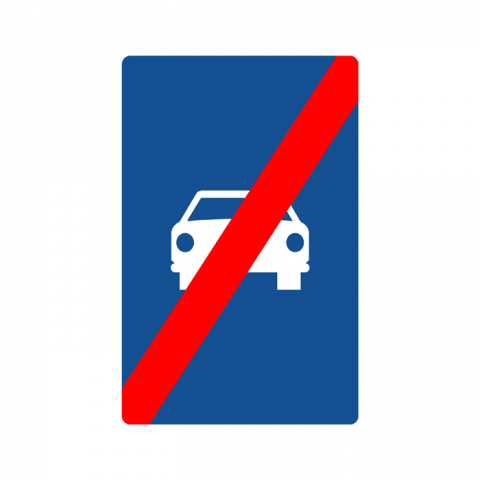 ilustracion Fin de vía para automóviles