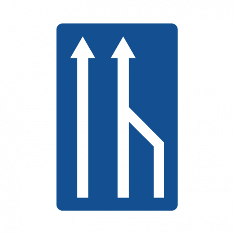 ilustracion Final de carril destinado a la circulación