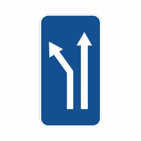 ilustracion Bifurcación hacia la izquierda en calzada de dos carriles