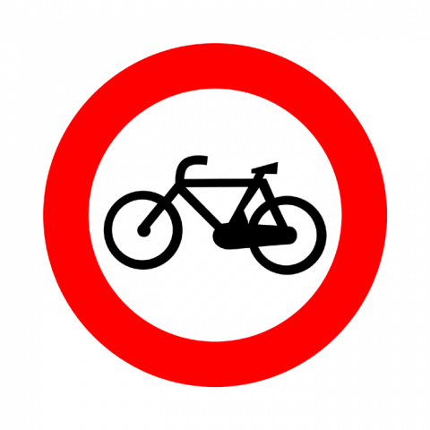 ilustracion Entrada prohibida a ciclos