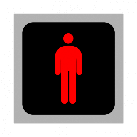 ilustracion Semáforo para peatones: No cruzar