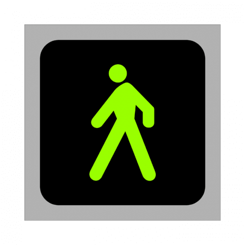 ilustracion Semáforo para peatones: Cruzar
