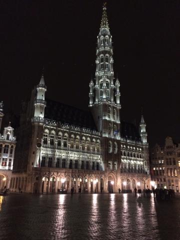 image Grand place de noche