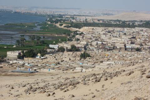 Casas a la orilla del Nilo