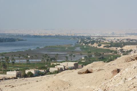 Casas a la orilla del Nilo