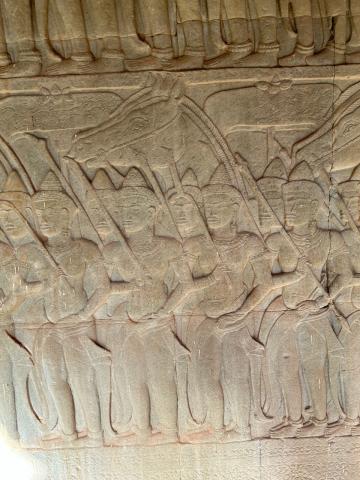 image Relieve del ejército de Suryavarman II en Angkor Wat