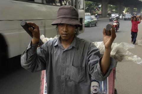 image Tirando del carro, Jakarta, Indonesia