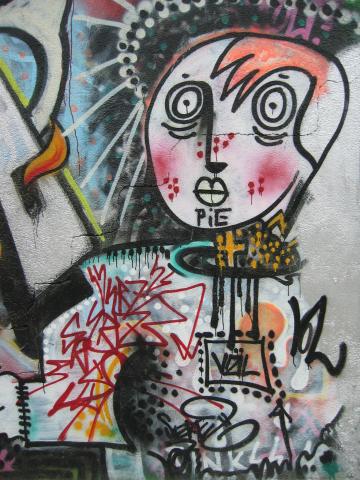 image Grafiti en el barrio de la Barceloneta, Barcelona