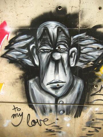 image Grafiti en el barrio de la Barceloneta, Barcelona