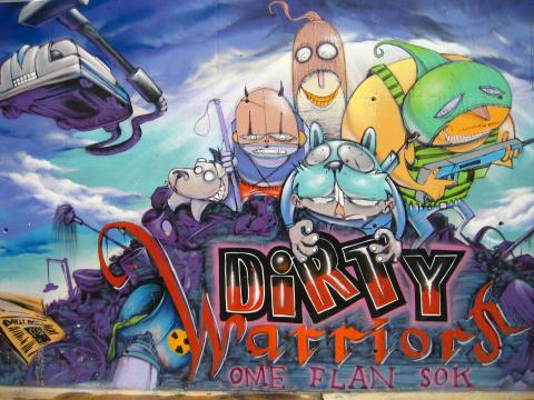 image Grafiti en el Parque de les Tres Chimeneas, Barcelona