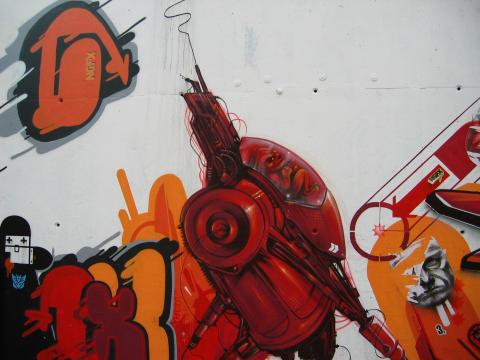 image Grafiti en el Parque de les Tres Chimeneas, Barcelona