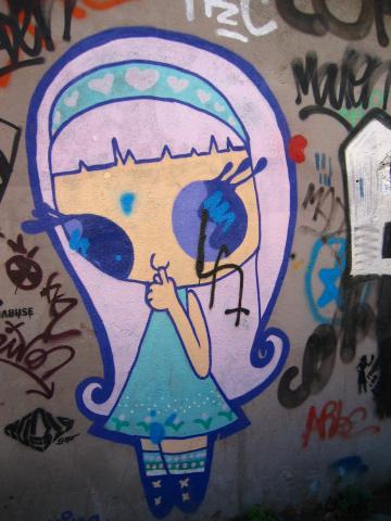 image Grafiti en calle Condes de Belloch, Barcelona