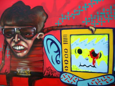 image Grafiti en Cangas de Morrazo, Pontevedra